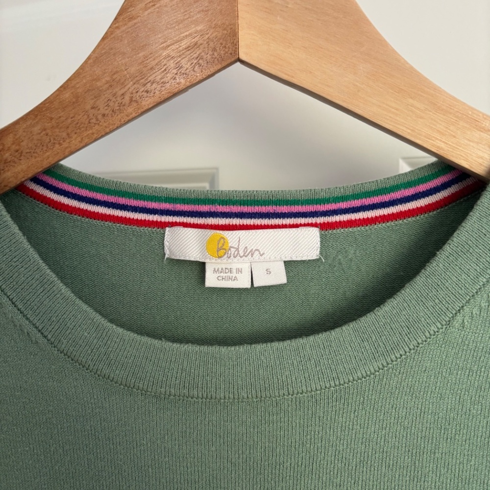 Boden mint green shirt-sleeved sweater - Picture 2 of 3